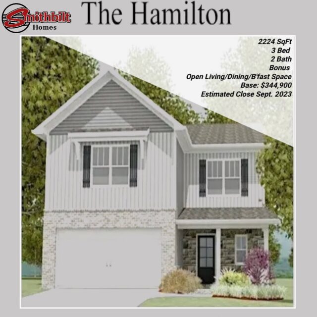 The Hamilton by Smithbilt Homes is available to contract. Estimated closing for September 2023. This is Lot 85 in The Farm at Riverbend, Sevierville TN with a base price of $344,900 which makes it the most cost friendly house available in the development!!! Selections will be ordered very soon and the pricing may increase due to those selections. Once selections are ordered they cannot be changed. House is currently a foundation and will be framed in the coming week(s). View a virtual tour of this floor plan in the comments below. 

🗺 
Boyd’s Creek 
Hodges Bend 
(R) Onto McCleary 
Stay to the Left on McCleary
(L) The Farm at Riverbend
👀 Look for the Smithbilt Homes sign

For more information and construction updates contact:
🙋🏼‍♀️Renea King 
🏢Southland Realtors
🛠Smithbilt Homes Specialist
📲 (865)789-0057
☎️(865)693-6961 
📧Renea@southlandrealtors.com
“The Farm at Riverbend Representative”

#smithbilthomes #realtorrenea #smithbilthomesspecialist#rkingsellshomes #newconstruction #newhomes #thefarmatriverbend #thefarm #riverbend #smithbilthomes #southlandrealtors #southlandcomplaniestn #seymour #seymourtn #sevierville #seviercounty #seviercountytn seviervilletn #seviervilletennessee#newdevelopment realtorrenea smithbilthomes southlandrealtors southlandcompaniestn #southlandnewconstructiondivision #farmatriverbend #farmatriverbendbysmithbilt